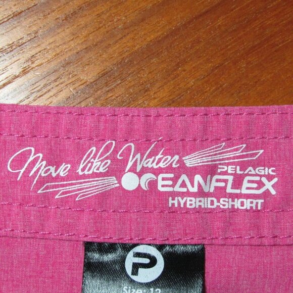 Pelagic Hybrid Ocean Flex Pink Shorts Womens Size 12 Casual Performance Bottoms - Picture 7 of 11